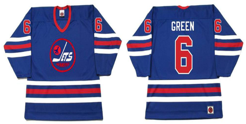 2019 Men Winnipeg Jets #6 Green blue CCM NHL jersey->winnipeg jets->NHL Jersey